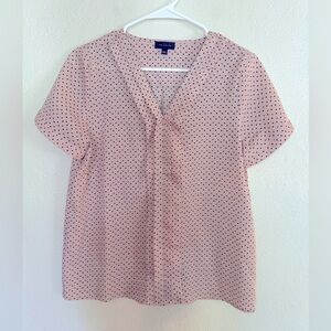 The Limited Women’s Pink w/ Black Polka Dots Blouse